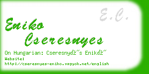 eniko cseresnyes business card